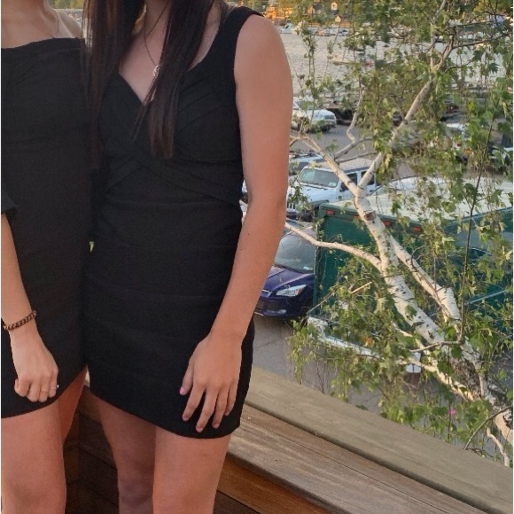 Black mini dress